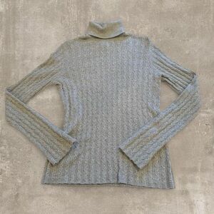 Vintage Banana Republic Light Gray Turtleneck Sweater | 2006